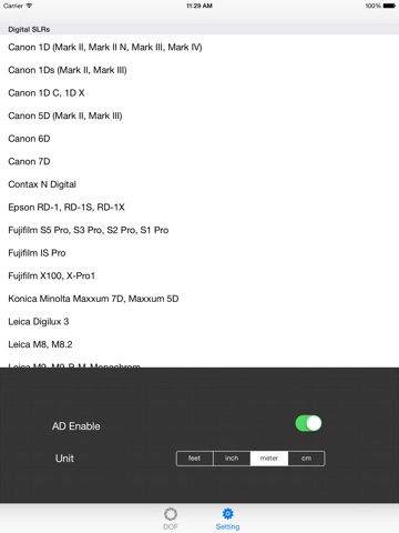 f-stop calculator for iPad screenshot 2