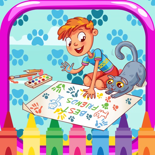 Cute Cat Coloring Book : color pages me