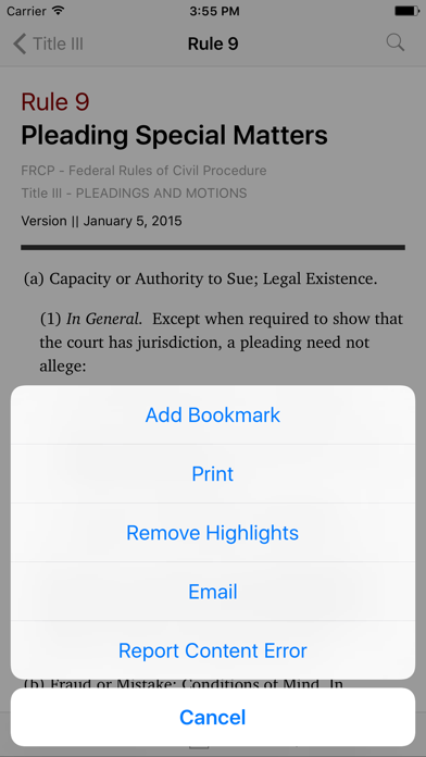 How to cancel & delete Federal Rules of Civil Procedure (LawStack's FRCP) from iphone & ipad 3