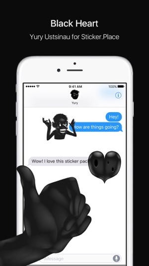 Black Heart Sticker Pack(圖1)-速報App