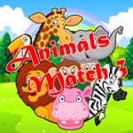 动物 比赛 3 难题 - 拖动 下降 线 游戏 对于 孩子