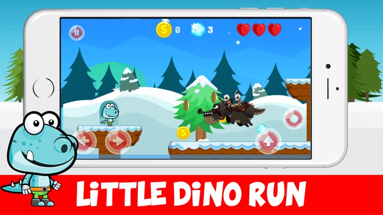 Little Dino Run - Snow Monster Adventure screenshot-3