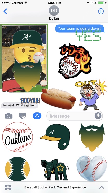 Oakland Baseball Sticker Pack