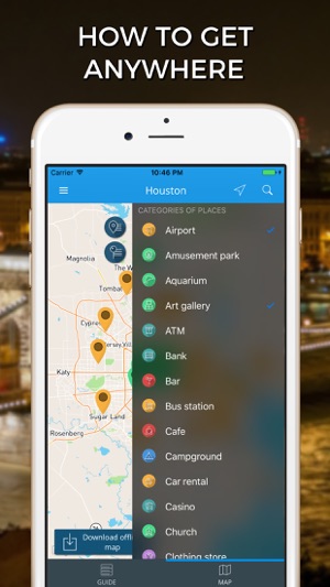 Houston Travel Guide with Offline Street Map(圖3)-速報App