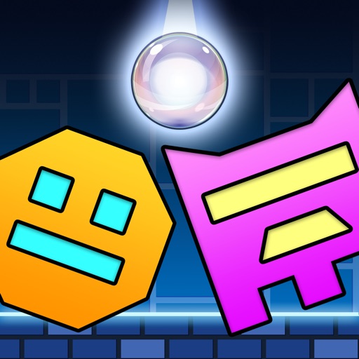 Emoji Jumping In The Amazing Geometry Sky World Icon