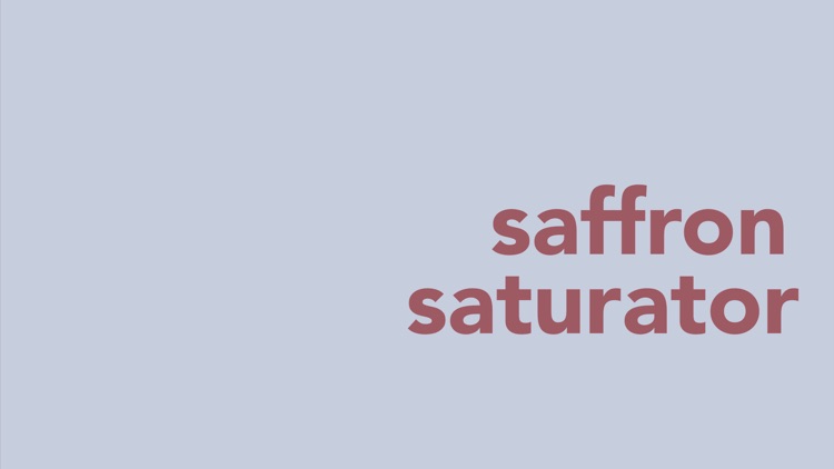 Saffron Saturator