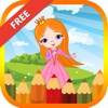 Princess Coloring Book Game and Page for Kids