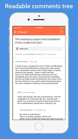 YCReader - hacker news app powered by official API(圖2)-速報App