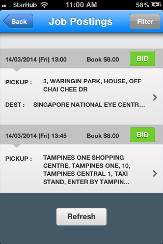 ComfortDelGro Driver Job Bid screenshot 2