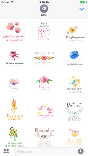 Watercolor Flower Quotes Animated Sticker(圖3)-速報App