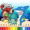 Icon Under The Sea For Coloring Book Games