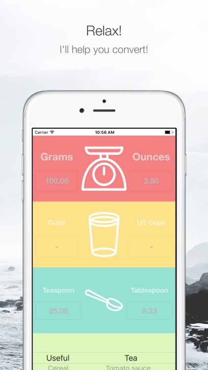 Convert grams and ounces to cups and spoons
