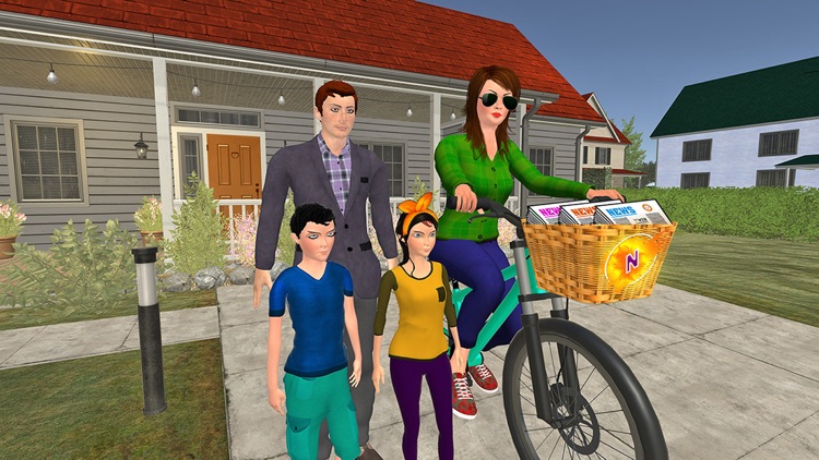 Paper Girl Mom Family Games 3d screenshot-4