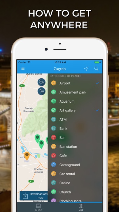 Zagreb Travel Guide with Offline Street Map screenshot 3