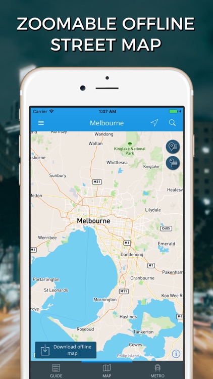 Melbourne Travel Guide with Offline Street Map screenshot-3