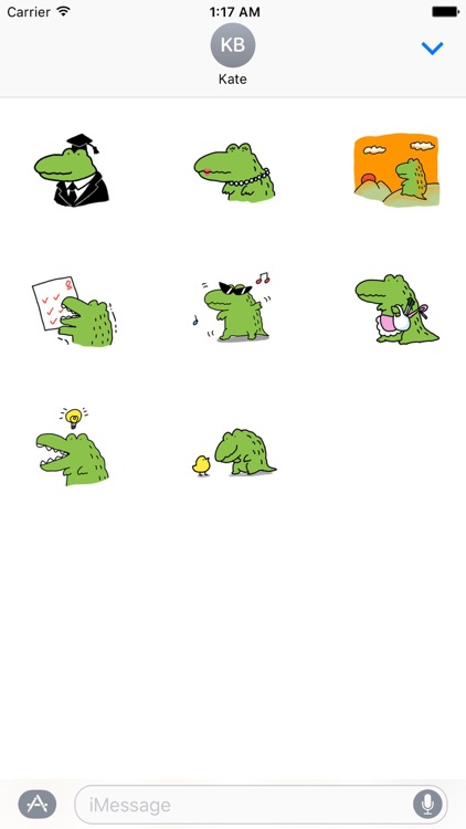 Baby Green Alligator Sticker