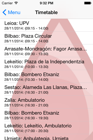 Donantes de sangre de Euskadi screenshot 2