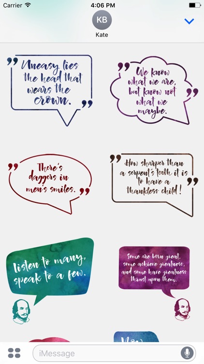 William Shakespeare's Quotes for iMessage Stickers screenshot-3