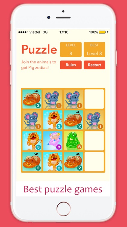 2048 Animals Chinese Zodiac Puzzle