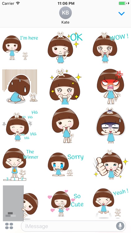 Edith The Cutest Girl English Stickers