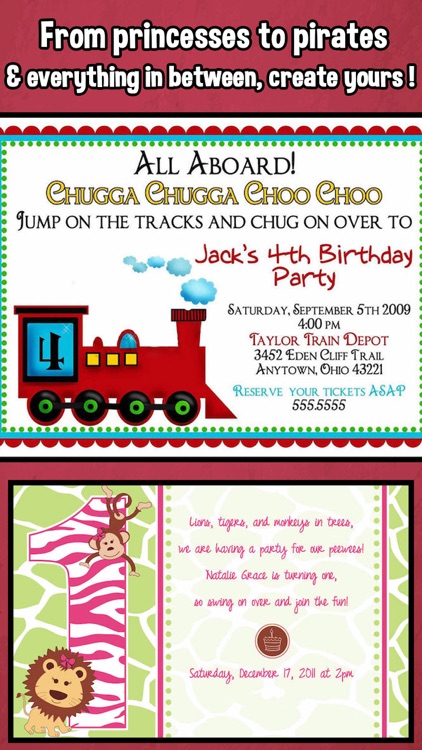 Happy Birthday Invitations For Kids Party screenshot-3