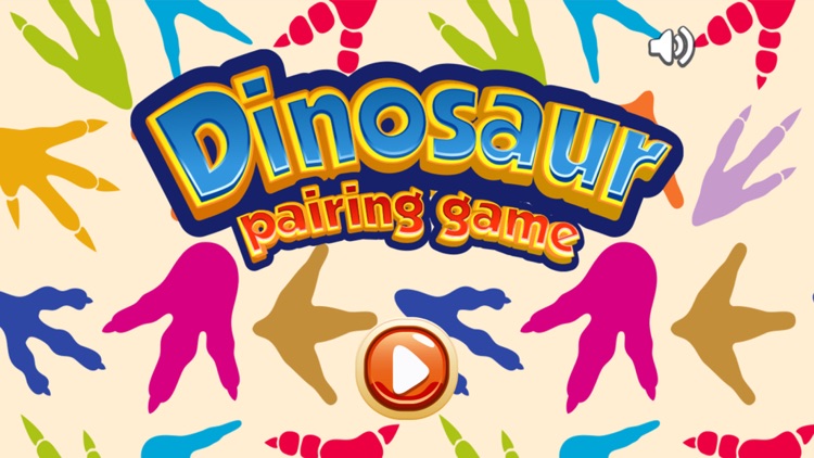 Dinosaur pairing game : matching brain trainer