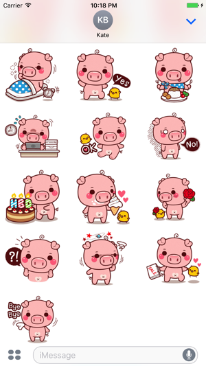 Miss Piggy - Cute pig stickers for iMessage(圖3)-速報App