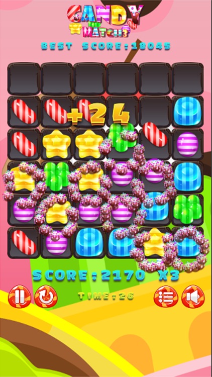 Candies Sweet Game - Match & Puzzle Free