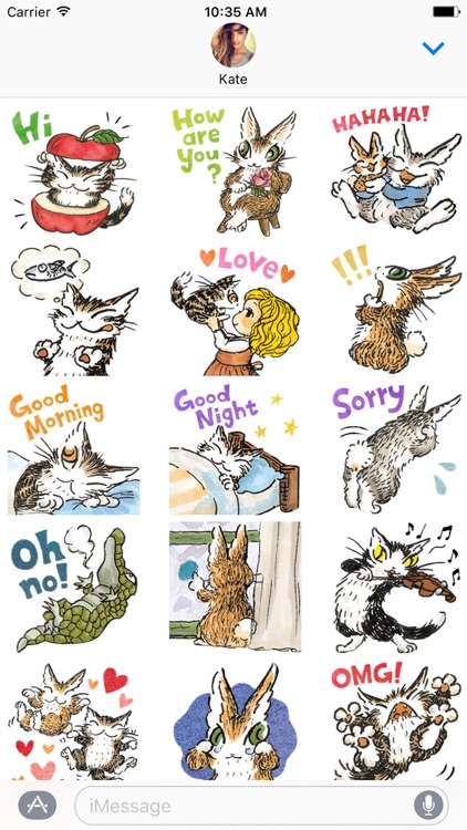 Lovely Cats - Painting Art Stickers by Hiep Nguyen Van