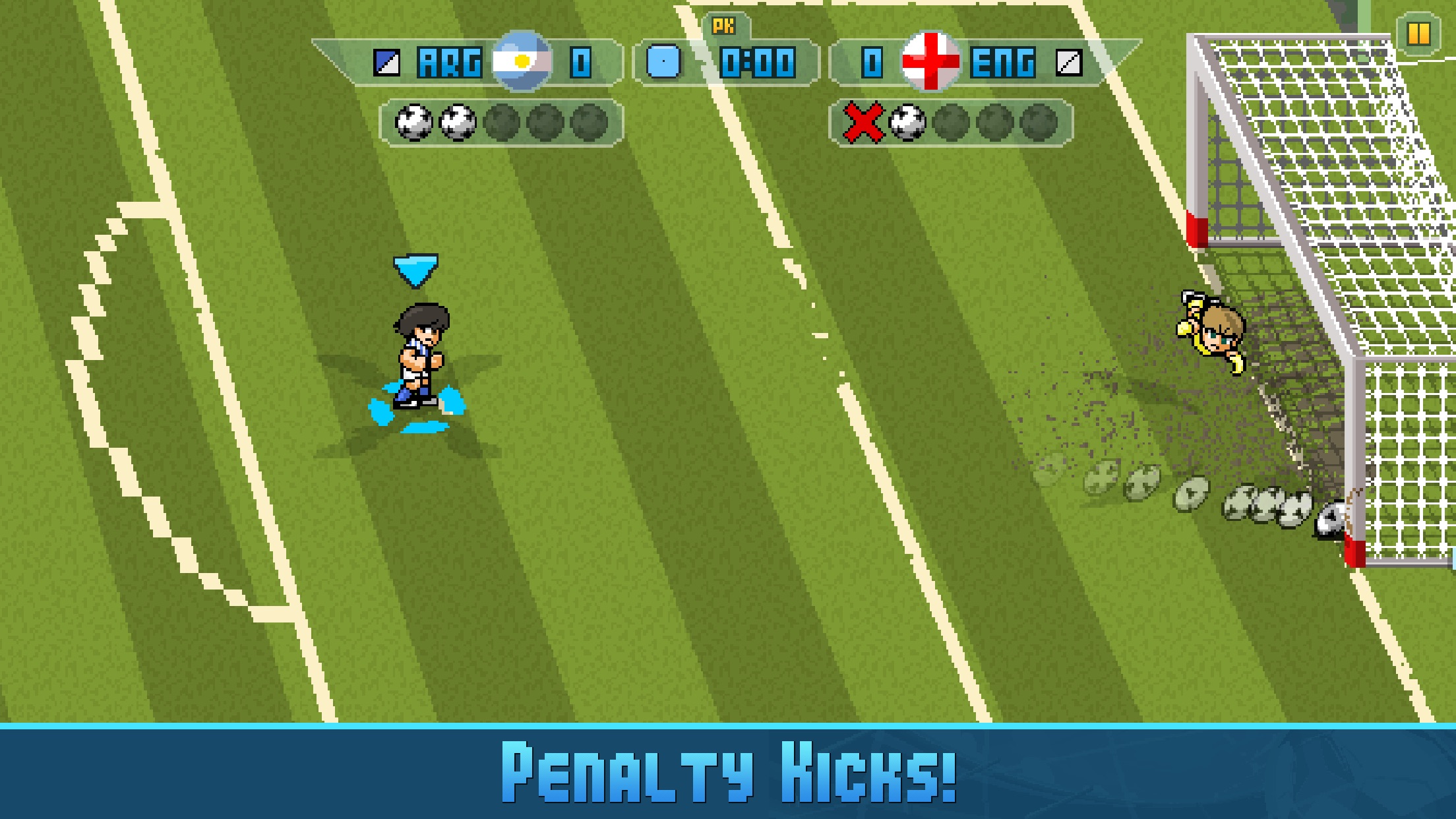 Screenshot do app Pixel Cup Soccer 16