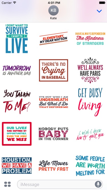 Movie Quote Stickers