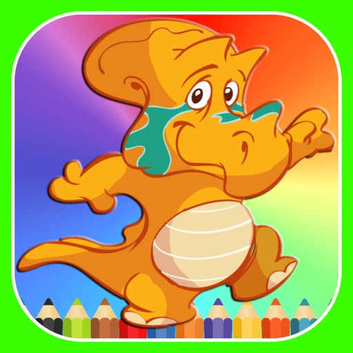 Dinosaurs Coloring Book & Sliding Pages Kids Games