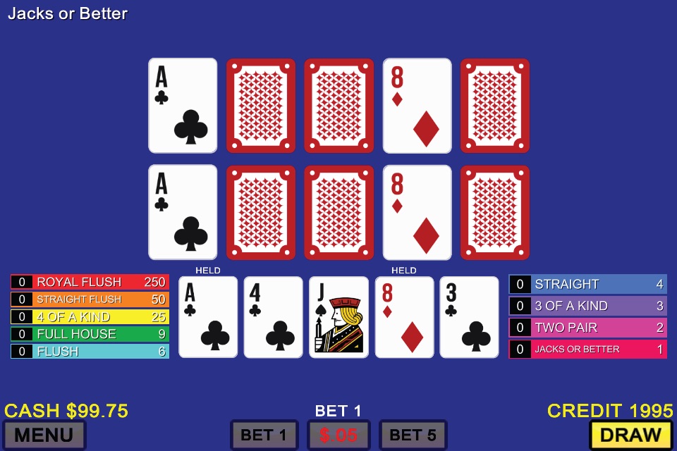Triple Play Video Poker screenshot 3