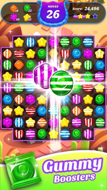 Gummy Candy Blast！Match 3 Game screenshot-1