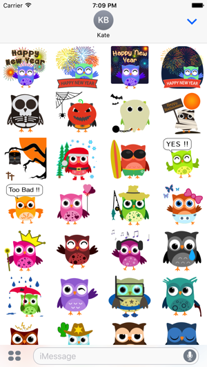 Cute Owls Stickers(圖1)-速報App