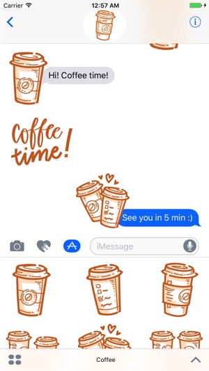 Coffee time! iMessage stickers(圖2)-速報App