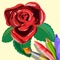 Coloring Page Game Roses For Children Version