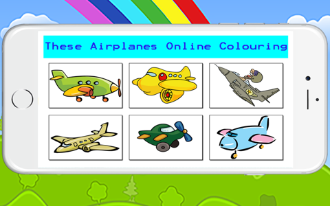 Painting Games for Kids - Aeroplane Coloring Pages screenshot 3