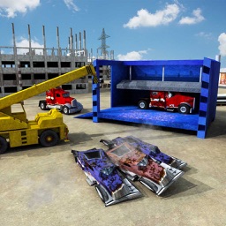 Monster Truck Crusher Crane Driving Simulator 3D