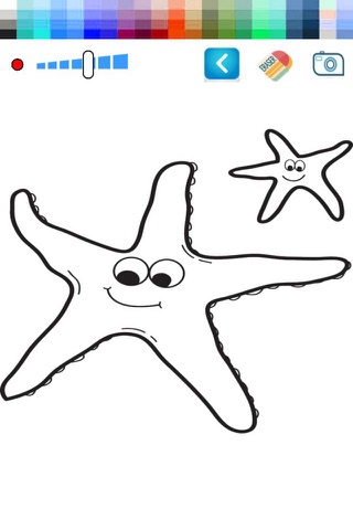 Coloring Page and Paint Starfish screenshot 2