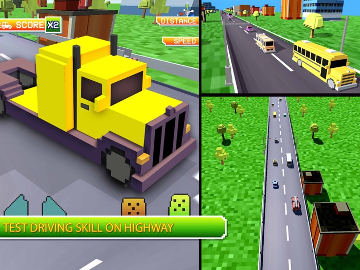 块状 爬坡道 汽车 和 卡车 驾驶 Sim