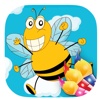 Coloring Page For Cute Bee Game Toddler Kids