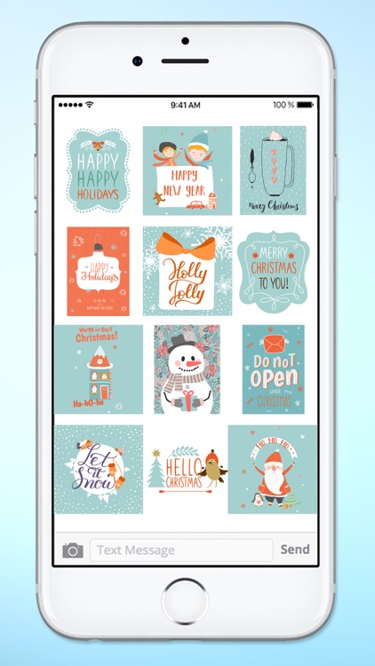 Happy Holidays Christmas Tags Sticker Pack