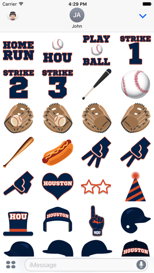 Houston Baseball Emojis & Stickers(圖4)-速報App