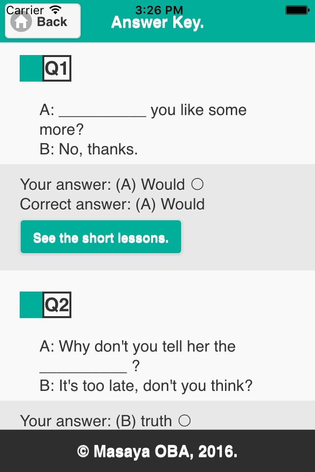 Oba's English Grammar Test screenshot 4