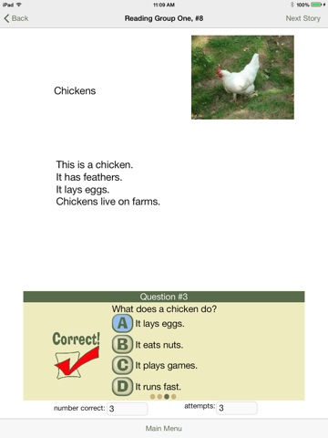 Reading Comprehension: Animals, Grades K-1 screenshot 4