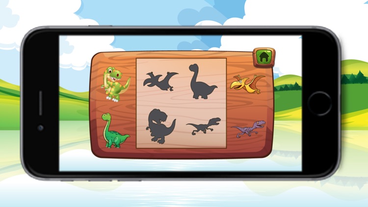 Dinosaur Shadow Puzzle Games for kids