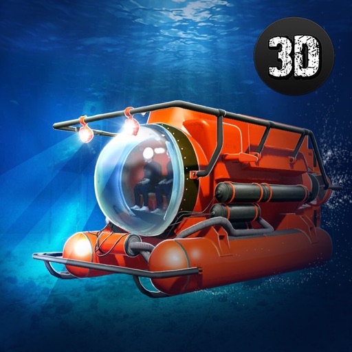 Military Subwater Submarine Race 3D Icon