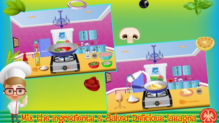 Baked Lasagna Chef kids Cooking game