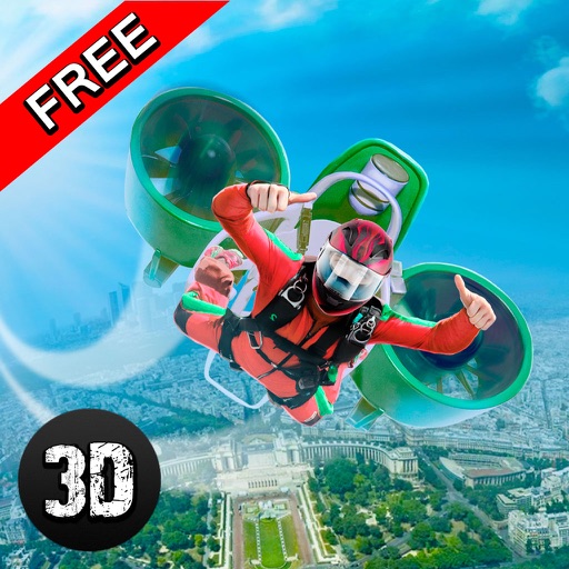 City Sky Diving Air Stunts Icon